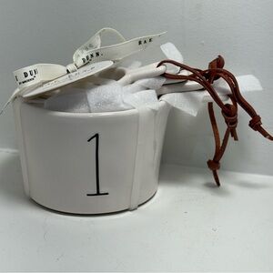RAE DUNN Measuring Cups with Leather Straps Set of 4